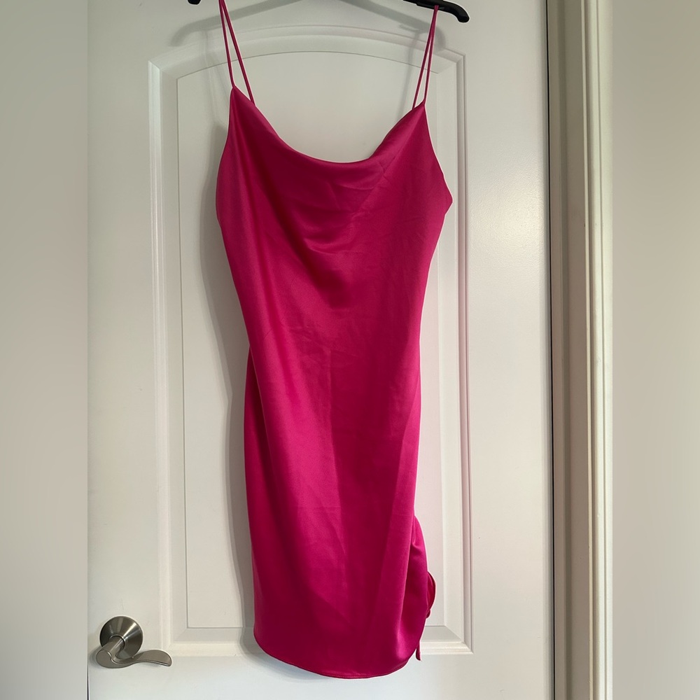 Topshop Fuchsia Slip Dress
